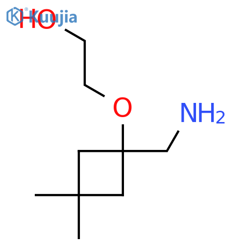2-1-(aminomethyl)-3,3-dimethylcyclobutoxyethan-1-ol structure