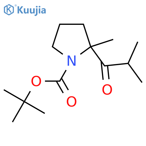 Tert-butyl 2-methyl-2-(2-methylpropanoyl)pyrrolidine-1-carboxylate structure