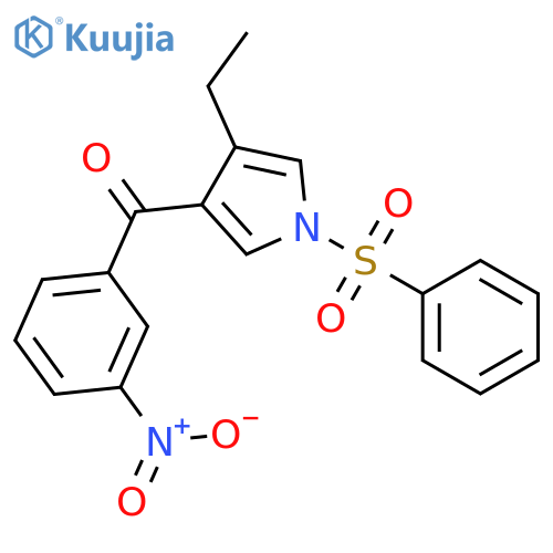 1H-Pyrrole, 3-ethyl-4-(3-nitrobenzoyl)-1-(phenylsulfonyl)- structure
