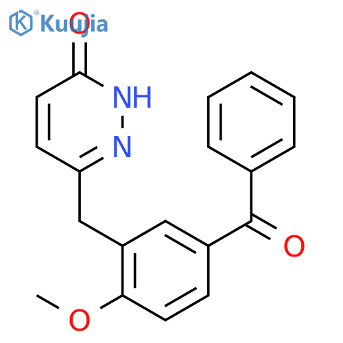 3(2H)-Pyridazinone, 6-[(5-benzoyl-2-methoxyphenyl)methyl]- structure