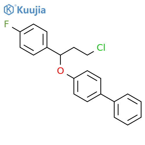 1,1'-Biphenyl, 4-[3-chloro-1-(4-fluorophenyl)propoxy]- structure
