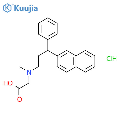 Glycine, N-methyl-N-[3-(2-naphthalenyl)-3-phenylpropyl]-, hydrochloride structure