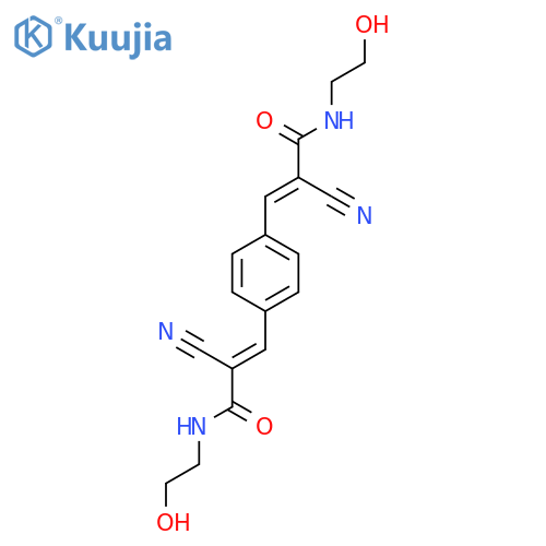 2-Propenamide, 3,3'-(1,4-phenylene)bis[2-cyano-N-(2-hydroxyethyl)- structure