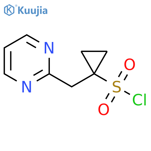 1-(pyrimidin-2-yl)methylcyclopropane-1-sulfonyl chloride structure