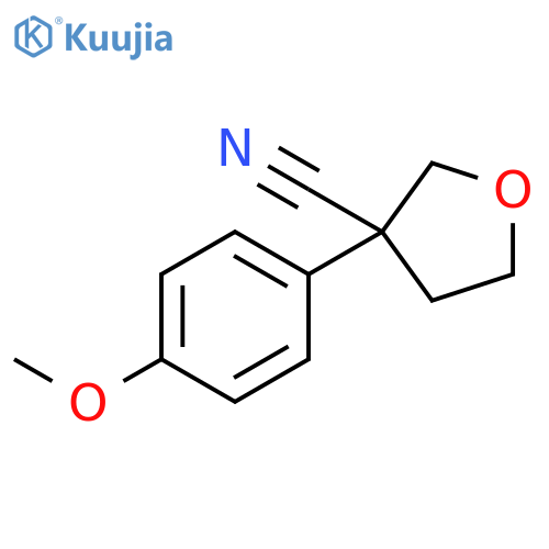 3-(4-methoxyphenyl)oxolane-3-carbonitrile structure