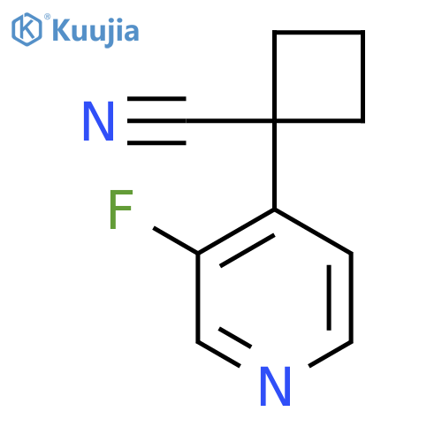 1-(3-fluoropyridin-4-yl)cyclobutane-1-carbonitrile structure
