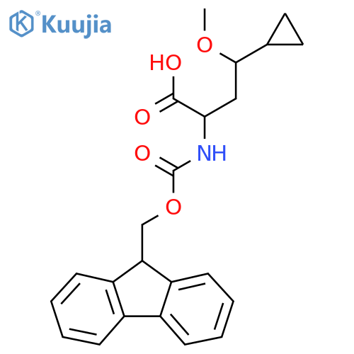 2-((((9H-Fluoren-9-yl)methoxy)carbonyl)amino)-4-cyclopropyl-4-methoxybutanoic acid structure