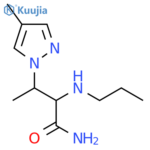 3-(4-methyl-1H-pyrazol-1-yl)-2-(propylamino)butanamide structure