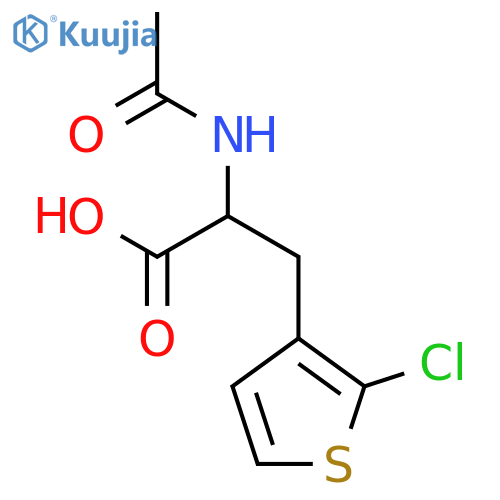 3-(2-Chlorothiophen-3-yl)-2-acetamidopropanoic acid structure