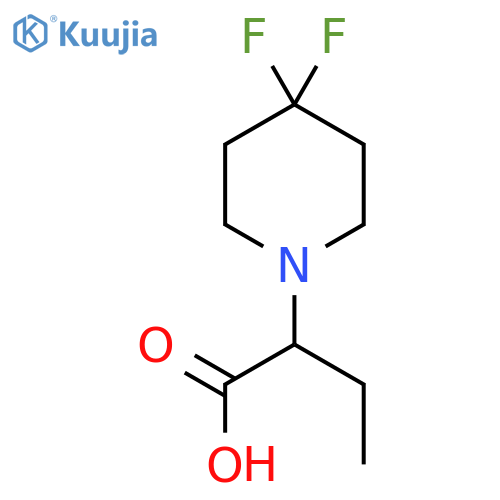 2-(4,4-Difluoropiperidin-1-yl)butanoic acid structure