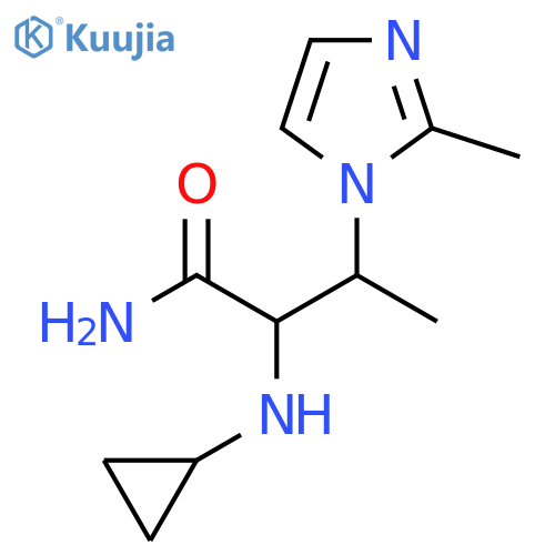 2-(cyclopropylamino)-3-(2-methyl-1H-imidazol-1-yl)butanamide structure