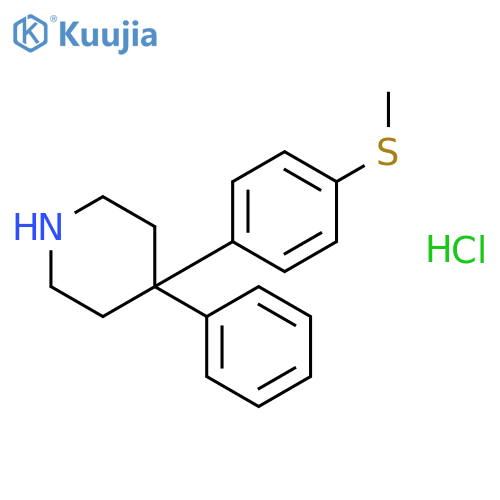 Piperidine, 4-[4-(methylthio)phenyl]-4-phenyl-, hydrochloride structure