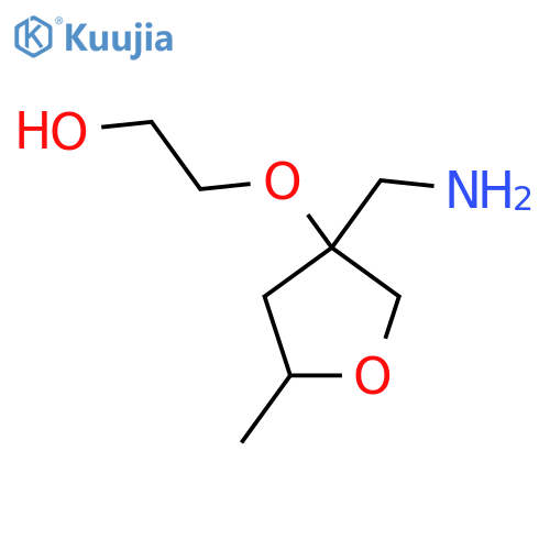 2-{3-(aminomethyl)-5-methyloxolan-3-yloxy}ethan-1-ol structure