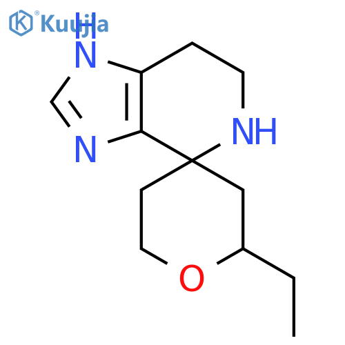 6'-ethyl-3,5,6,7-tetrahydrospiroimidazo4,5-cpyridine-4,4'-oxane structure