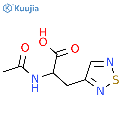 2-Acetamido-3-(1,2,5-thiadiazol-3-yl)propanoic acid structure