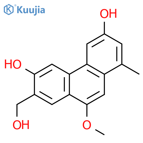 3,6-Phenanthrenediol, 7-(hydroxymethyl)-9-methoxy-1-methyl- structure