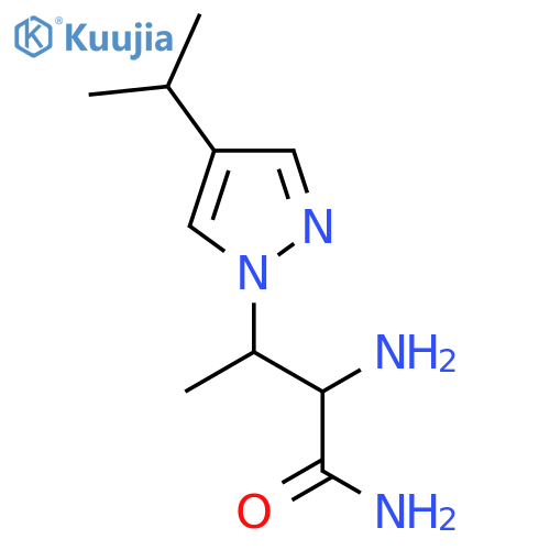 2-amino-3-4-(propan-2-yl)-1H-pyrazol-1-ylbutanamide structure