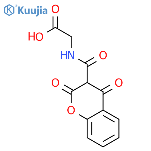 Glycine, N-[(3,4-dihydro-2,4-dioxo-2H-1-benzopyran-3-yl)carbonyl]- structure