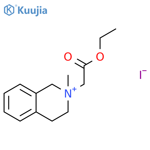 2-(2-ethoxy-2-oxoethyl)-2-methyl-1,2,3,4-tetrahydroisoquinolinium iodide structure