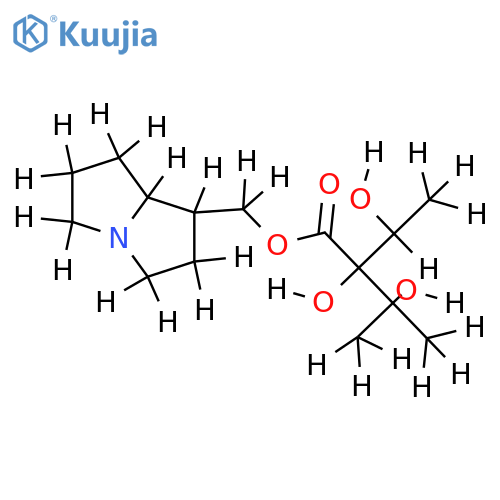 (Xi)-2,3-Dihydroxy-2-((Xi)-1-hydroxy-aethyl)-3-methyl-buttersaeure-((7aS)-(7ar)-hexahydropyrrolizin-1c-ylmethylester) structure