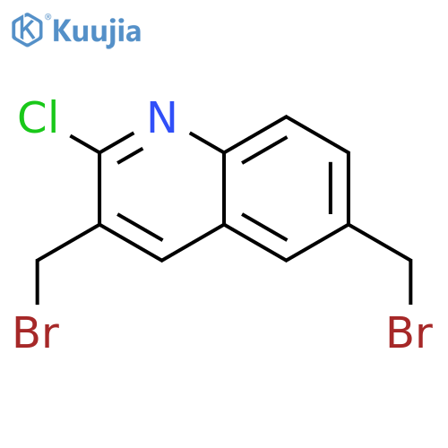 Quinoline, 3,6-bis(bromomethyl)-2-chloro- structure