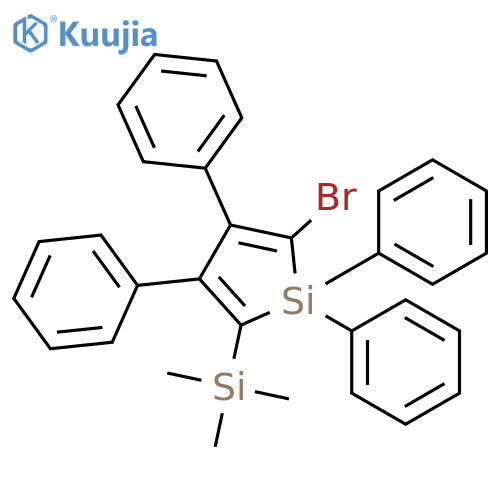Silacyclopenta-2,4-diene, 2-bromo-1,1,3,4-tetraphenyl-5-(trimethylsilyl)- structure