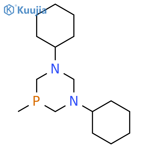 1,3,5-Diazaphosphorine, 1,3-dicyclohexylhexahydro-5-methyl- structure