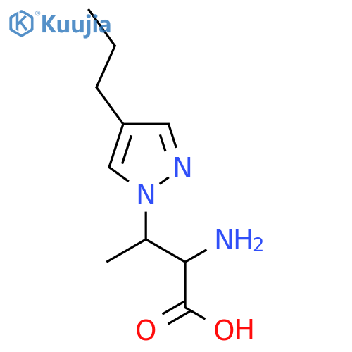 2-amino-3-(4-propyl-1H-pyrazol-1-yl)butanoic acid structure