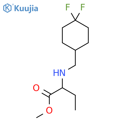 Methyl 2-{[(4,4-difluorocyclohexyl)methyl]amino}butanoate structure