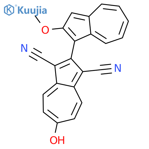 [1,2'-Biazulene]-1',3'-dicarbonitrile, 6'-hydroxy-2-methoxy- structure