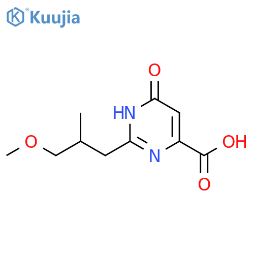 4-Pyrimidinecarboxylic acid, 1,6-dihydro-2-(3-methoxy-2-methylpropyl)-6-oxo- structure