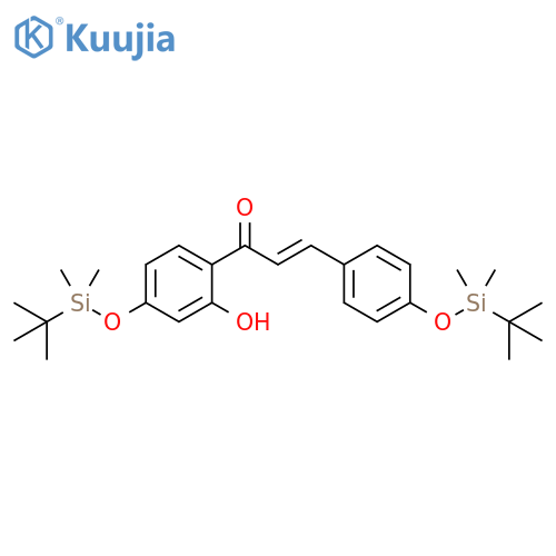 2-Propen-1-one, 1-[4-[[(1,1-dimethylethyl)dimethylsilyl]oxy]-2-hydroxyphenyl]-3-[4-[[(1,1-dimethylethyl)dimethylsilyl]oxy]phenyl]-, (2E)- structure