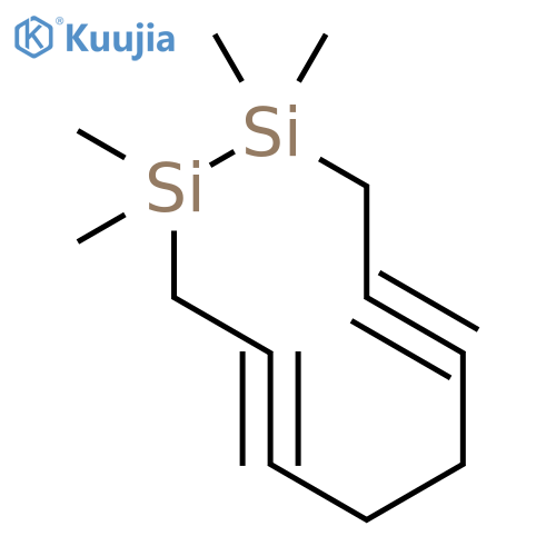 1,2-Disilacyclodeca-4,8-diyne, 1,1,2,2-tetramethyl- structure