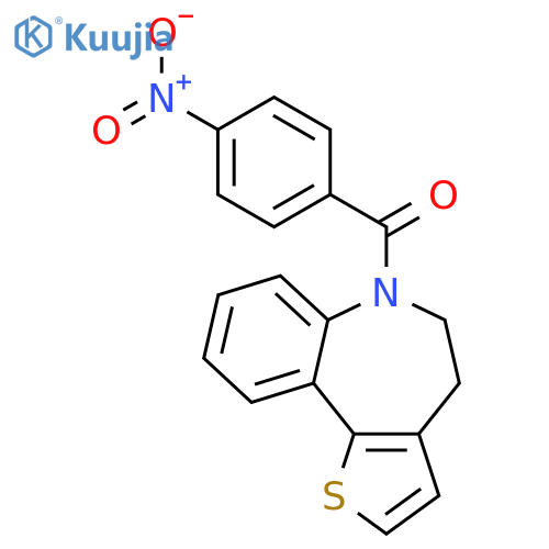 4H-Thieno[3,2-d][1]benzazepine, 5,6-dihydro-6-(4-nitrobenzoyl)- structure