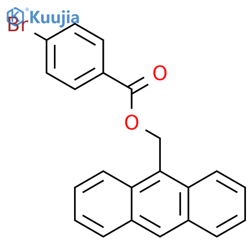 Benzoic acid, 4-bromo-, 9-anthracenylmethyl ester structure