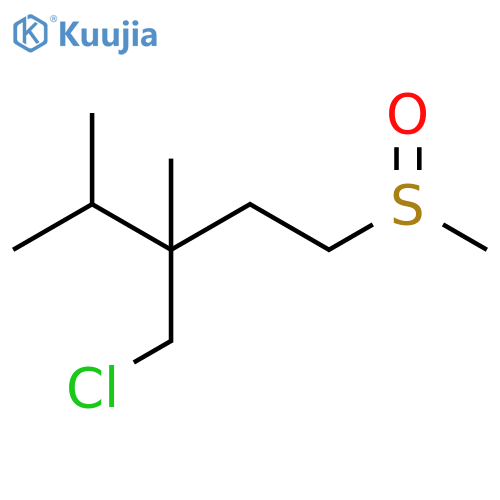 Pentane, 3-(chloromethyl)-3,4-dimethyl-1-(methylsulfinyl)- structure