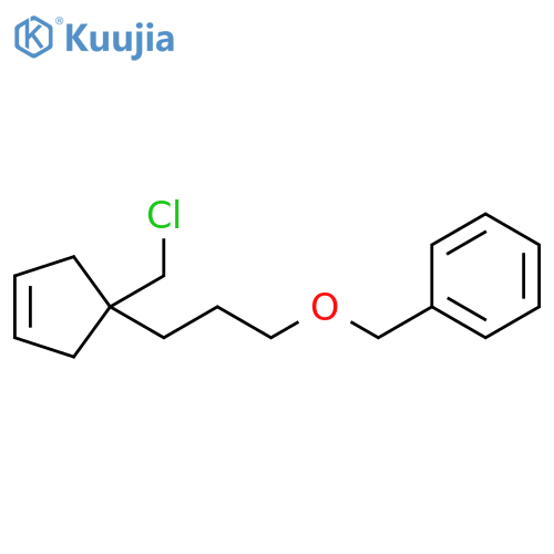 Benzene, [[3-[1-(chloromethyl)-3-cyclopenten-1-yl]propoxy]methyl]- structure