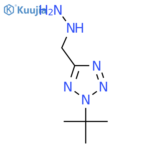 2-tert-butyl-5-(hydrazinylmethyl)-2H-1,2,3,4-tetrazole structure