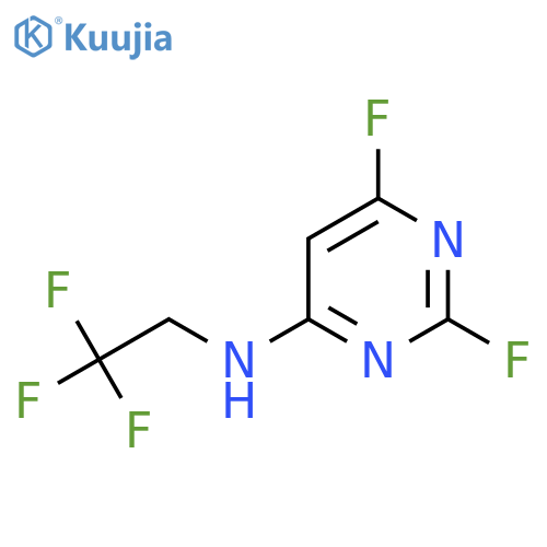 2,6-difluoro-N-(2,2,2-trifluoroethyl)pyrimidin-4-amine structure