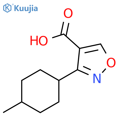 3-(4-methylcyclohexyl)-1,2-oxazole-4-carboxylic acid structure