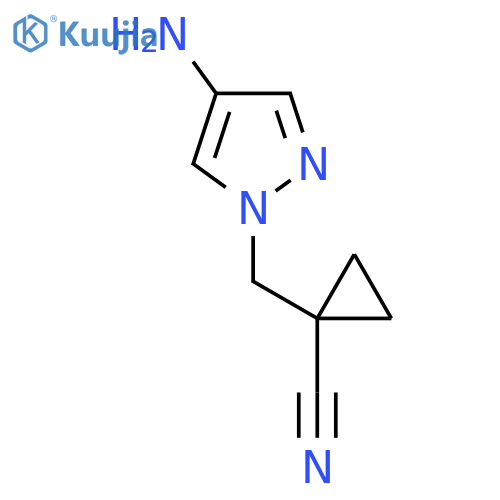 1-(4-amino-1H-pyrazol-1-yl)methylcyclopropane-1-carbonitrile structure