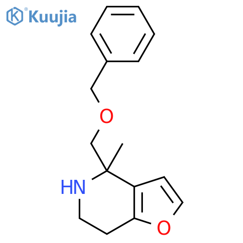 4-(benzyloxy)methyl-4-methyl-4H,5H,6H,7H-furo3,2-cpyridine structure