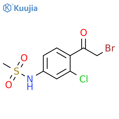 N-[4-(2-bromoacetyl)-3-chlorophenyl]methanesulfonamide structure