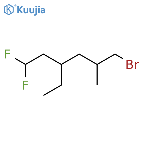 6-Bromo-3-ethyl-1,1-difluoro-5-methylhexane structure