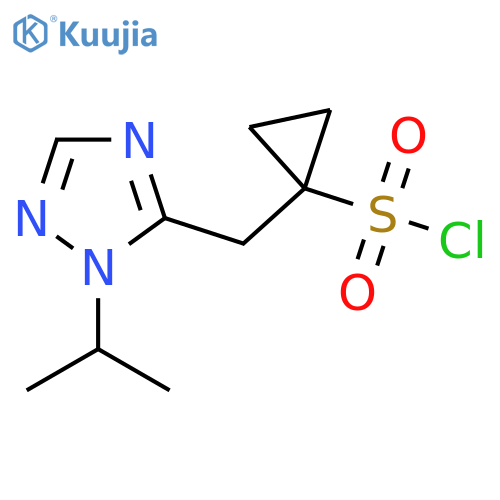 1-{1-(propan-2-yl)-1H-1,2,4-triazol-5-ylmethyl}cyclopropane-1-sulfonyl chloride structure