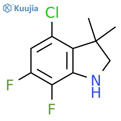 4-chloro-6,7-difluoro-3,3-dimethyl-2,3-dihydro-1H-indole structure