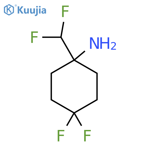 1-(difluoromethyl)-4,4-difluorocyclohexan-1-amine structure