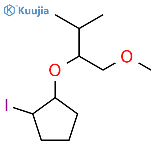1-iodo-2-(1-methoxy-3-methylbutan-2-yl)oxycyclopentane structure