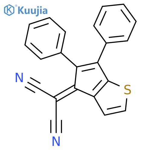 Propanedinitrile, (5,6-diphenyl-4H-cyclopenta[b]thien-4-ylidene)- structure