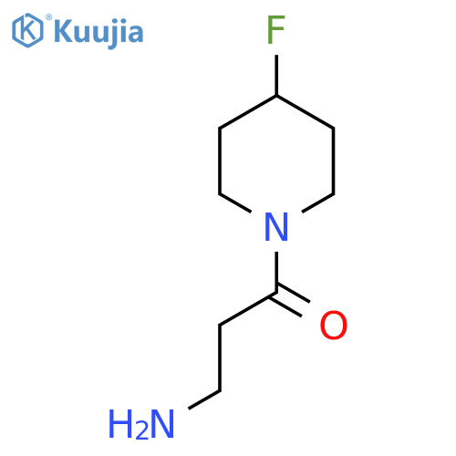 3-Amino-1-(4-fluoropiperidin-1-yl)propan-1-one structure